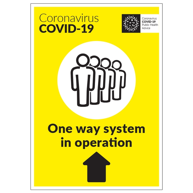One Way System In Operation Arrow Up Sign